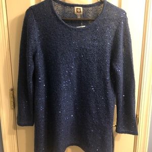Royal blue sweater with sparkles